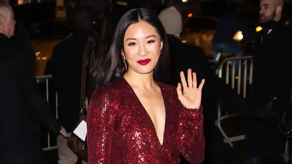 Constance Wu Makes the Case for Black Stockings with Sandals