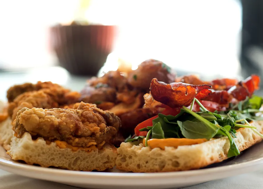 Fried Oyster Sandwich super bowl recipes