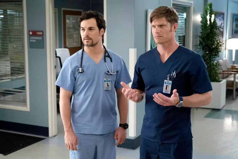 Giacomo Gianniotti and Chris Carmack on Grey's Anatomy