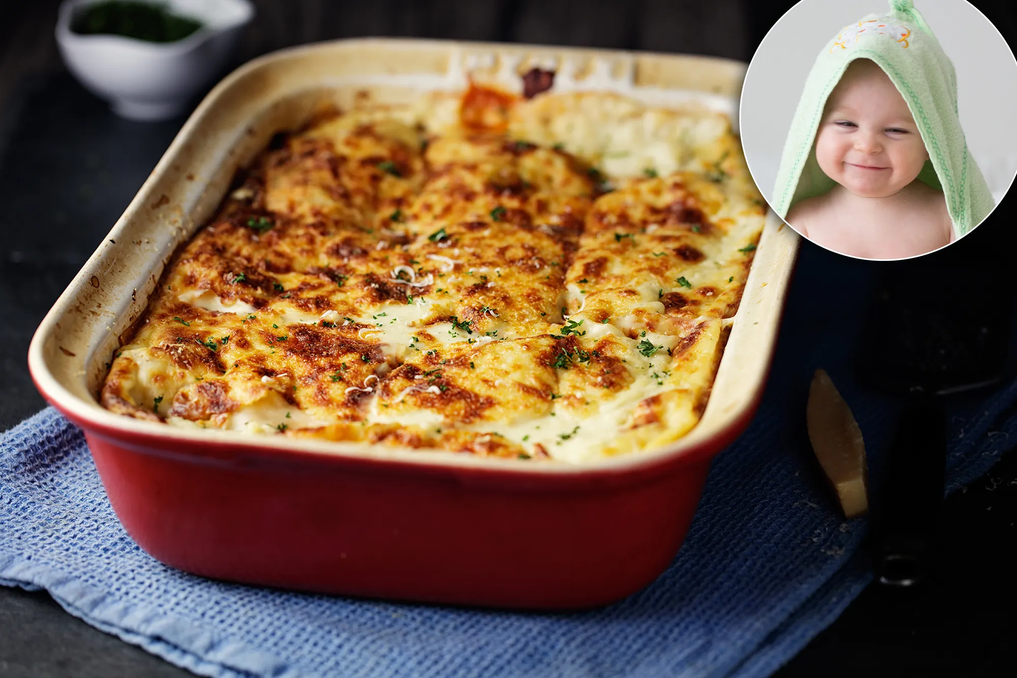 Expectant Couple Uses Colorful Lasagna for Baby's Gender Reveal
