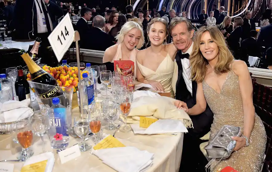 Georgia Grace Macy Sofia Grace Macy William H. Macy Felicity Huffman Inside Golden Globes 2019