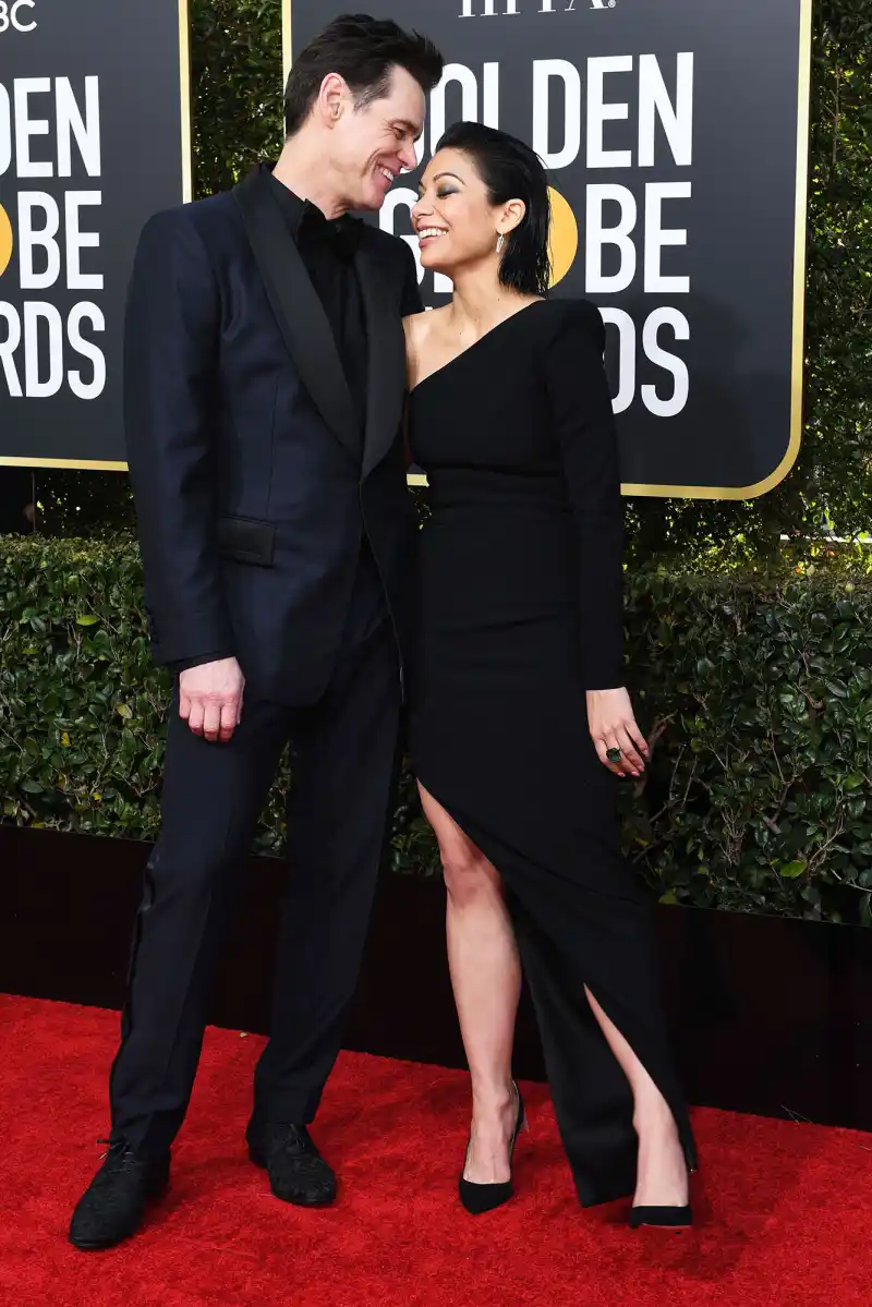 Jim Carrey and Ginger Gonzaga golden globes 2019