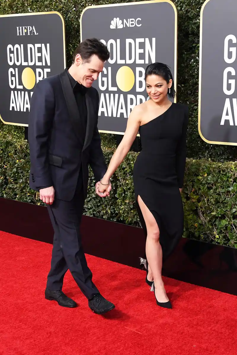 Jim Carrey and Ginger Gonzaga golden globes 2019