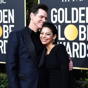 Jim Carrey and Ginger Gonzaga golden globes 2019