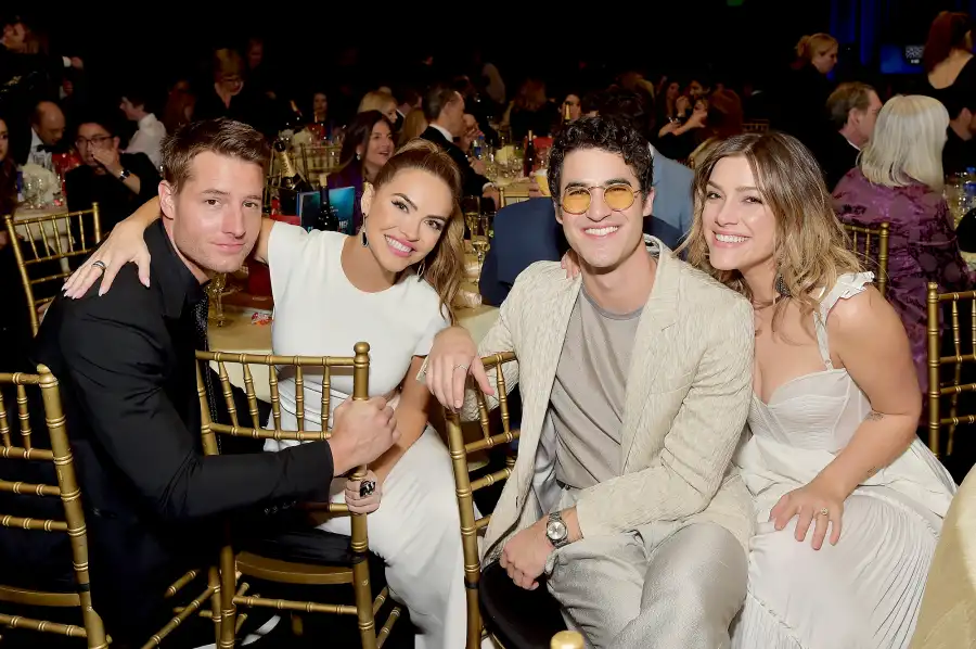Justin-Hartley,-Chrishell-Stause,-Darren-Criss-and-Mia-Swier-critics-choice