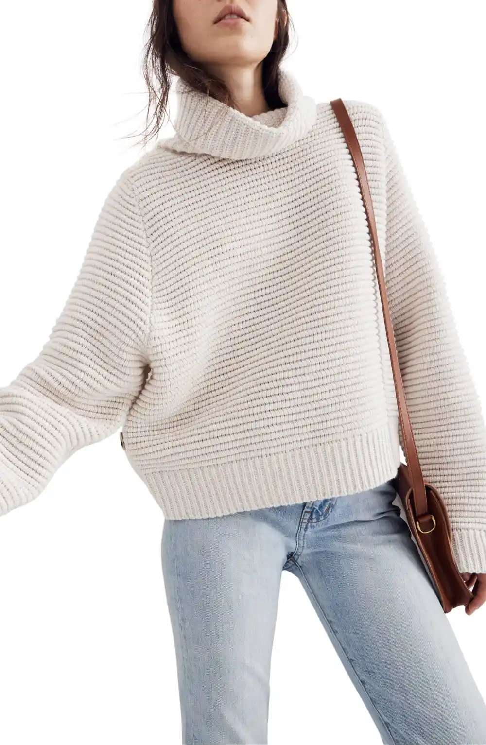 Madewell Side Button Turtleneck Sweater