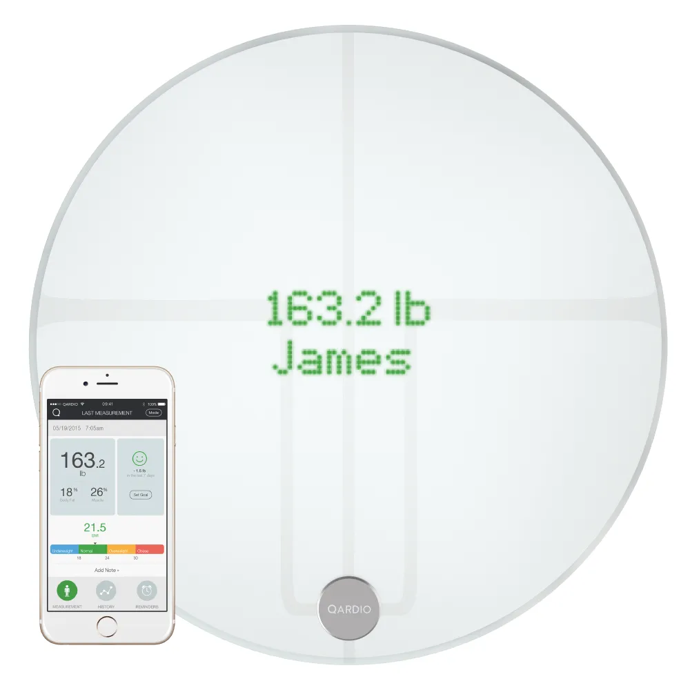 Qardio QardioBase 2 Smart Scale Body Analyzer in Artic White