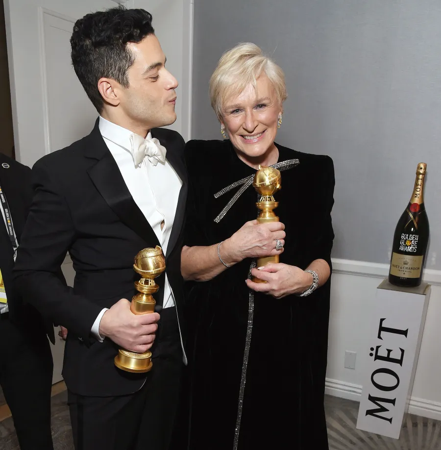 Inside Golden Globes 2019 Rami Malek Glenn Close