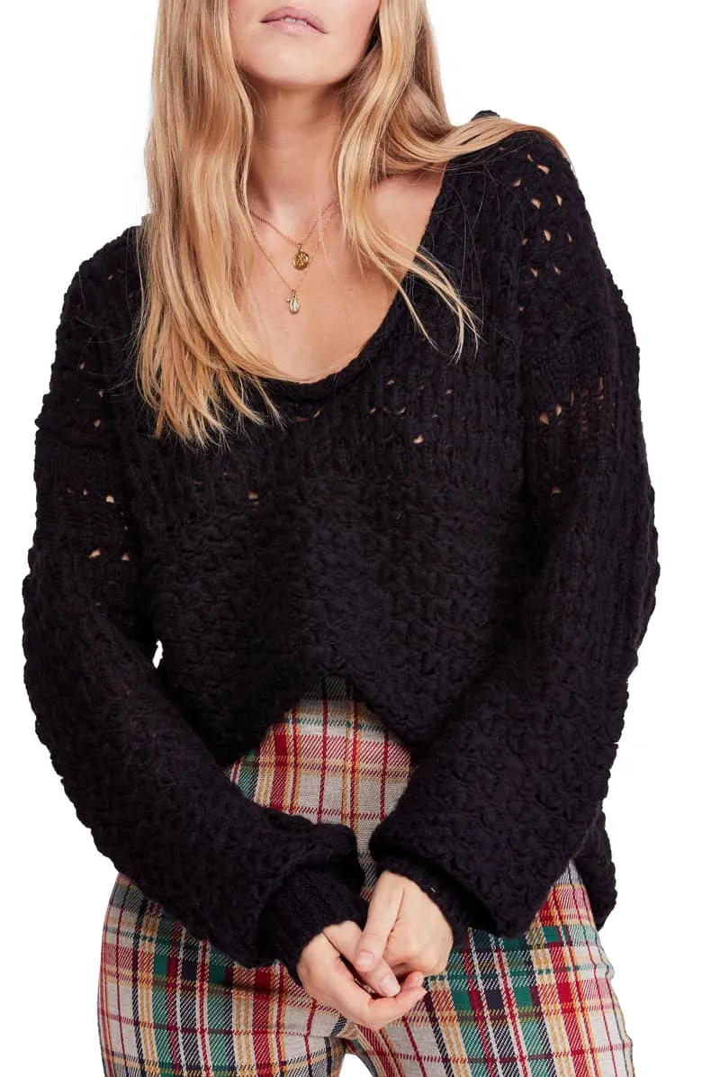 black free people sweater