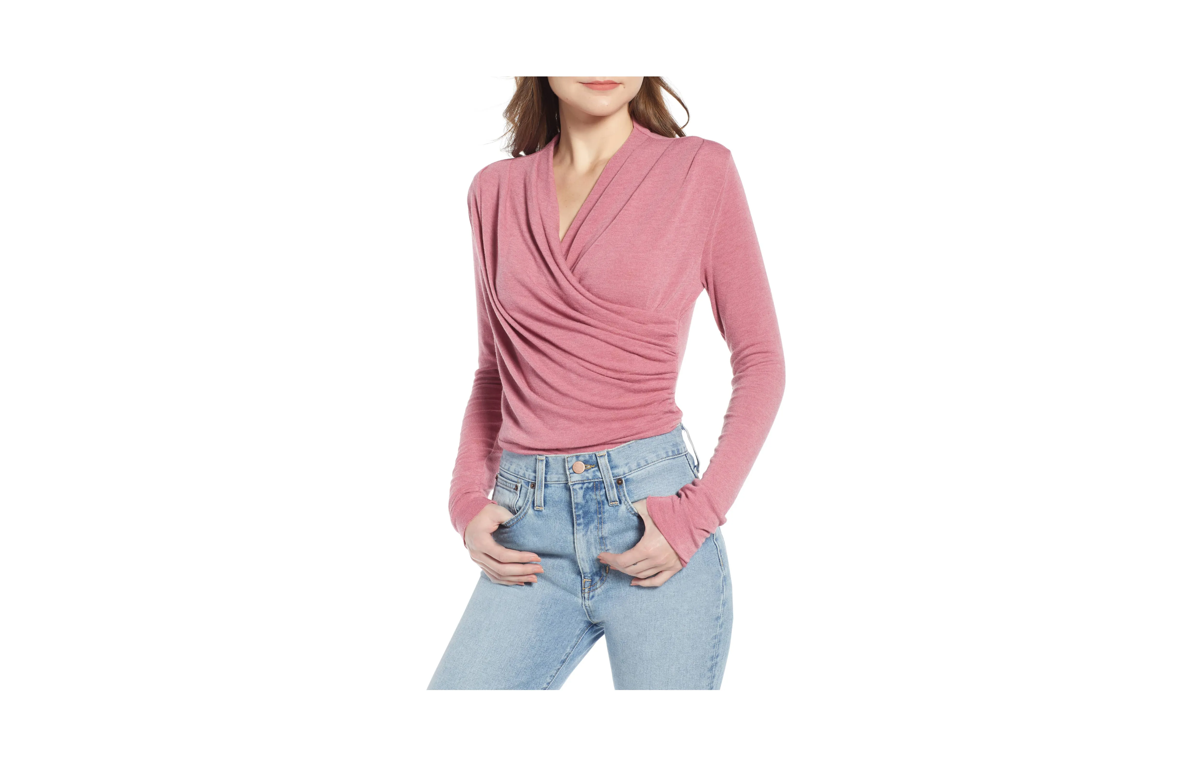 something navy wrap top