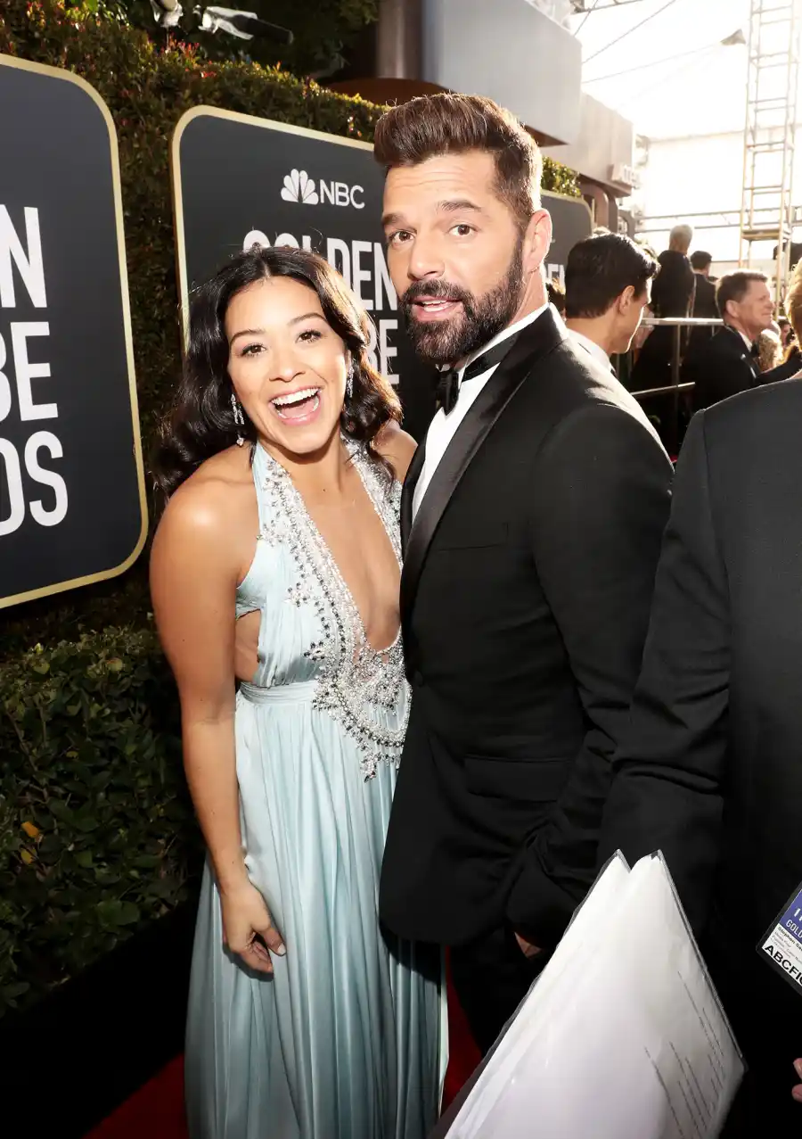 Gina Rodriguez and Ricky Martin arrive to the 76th Annual Golden Globe Awards 2019
