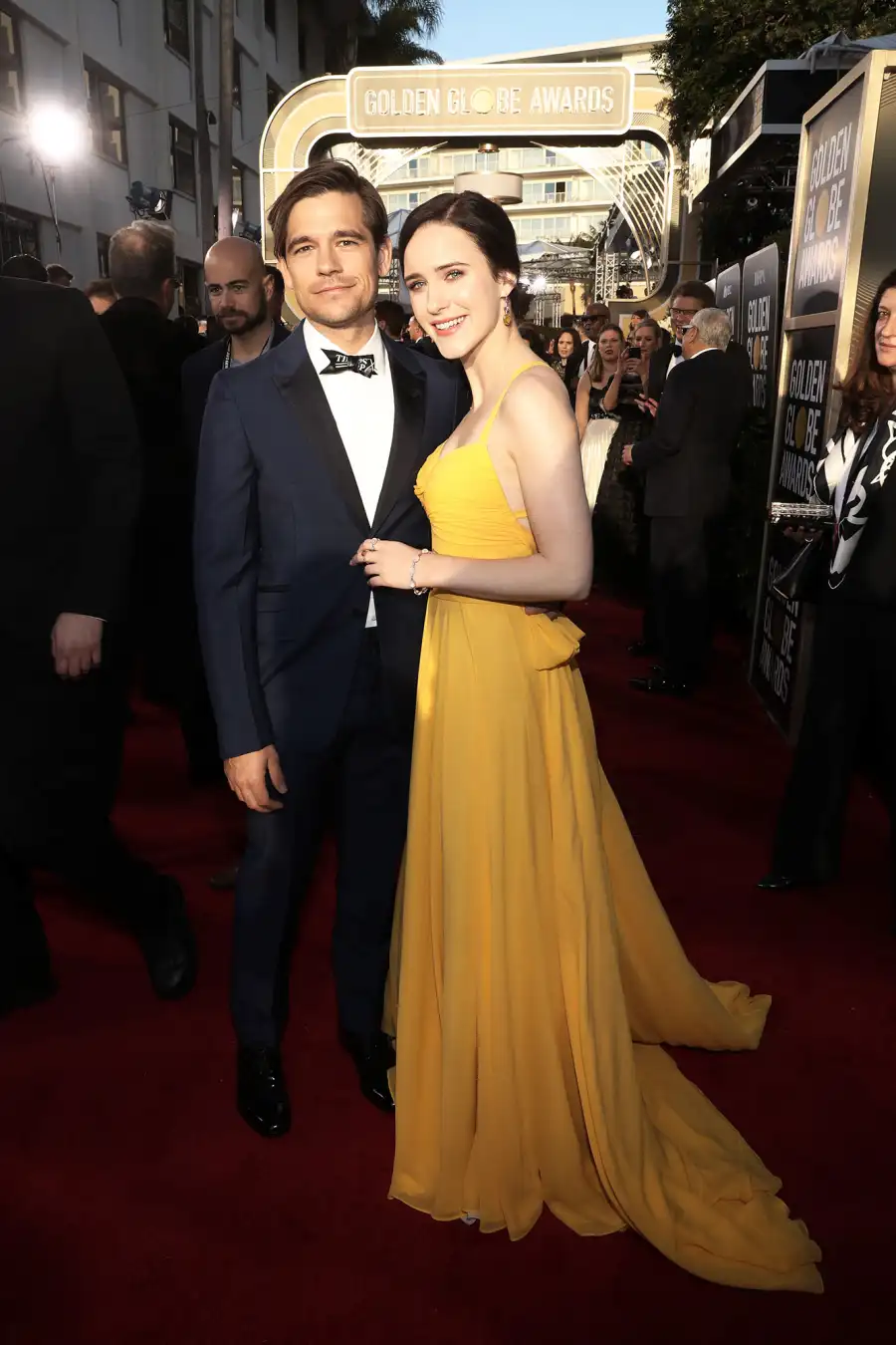 Jason Ralph and Rachel Brosnahan arrive to the 76th Annual Golden Globe Awards 2019