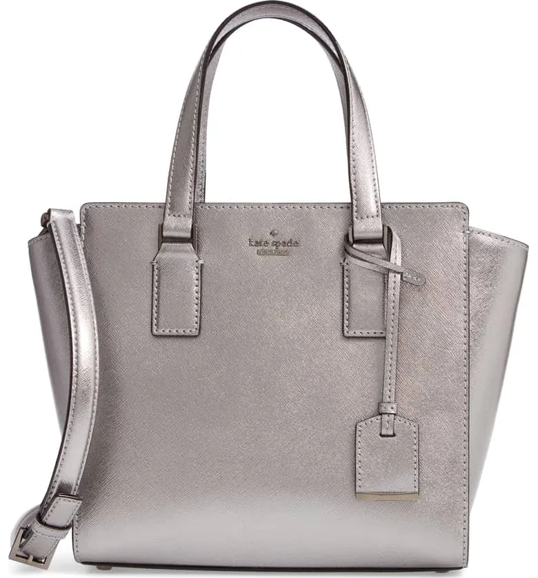 kate spade metallic leather satchel