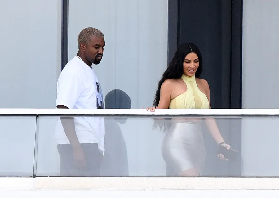 kim kardashian kanye west miami pda