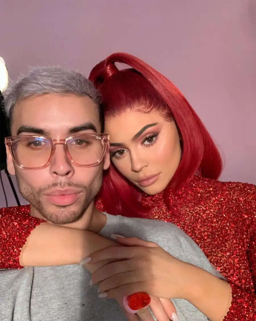 Makeup artist Ariel Tejadal and Kylie Jenner