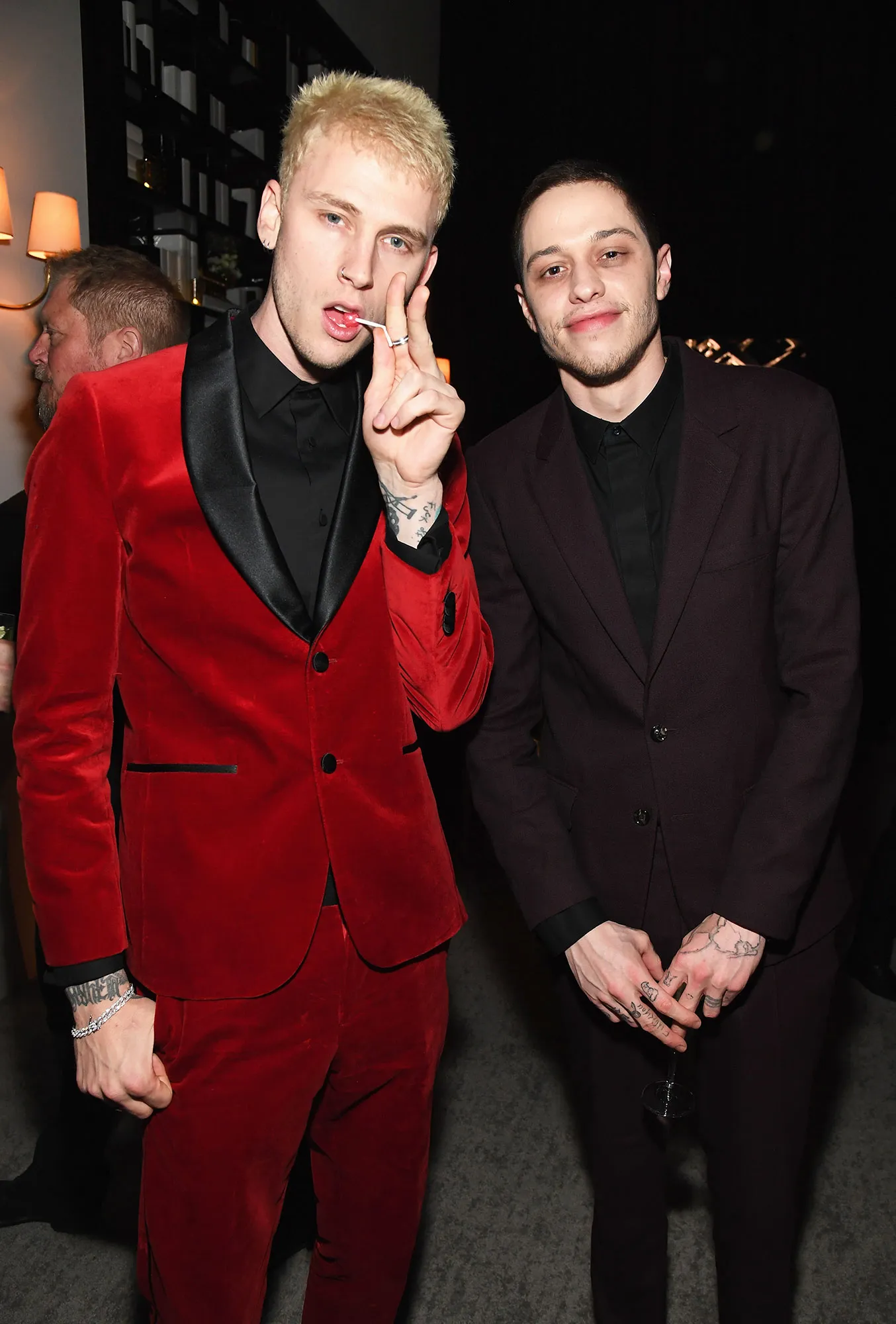 Pete Davidson Parties at Golden Globes With Machine Gun Kelly, Tiffany Haddish