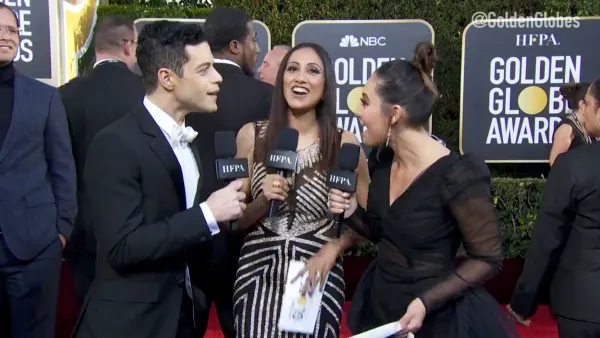 Rami Malek Awkwardly Reunites With Former Costar Francia Raisa During Golden Globes 2019 Interview