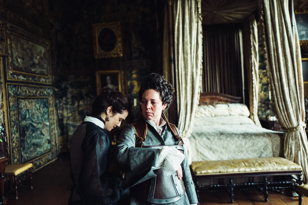 Rachel Weisz and Olivia Colman in &lsquo;The Favourite.&rsquo;