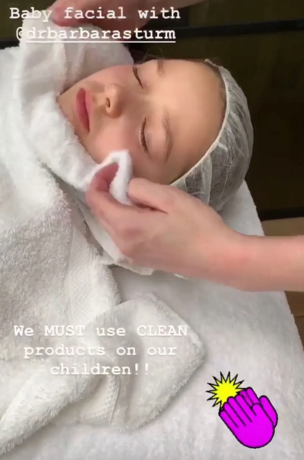 7-Year-Old Harper Beckham Gets a Clean Product Facial From Dr. Barbara Sturm