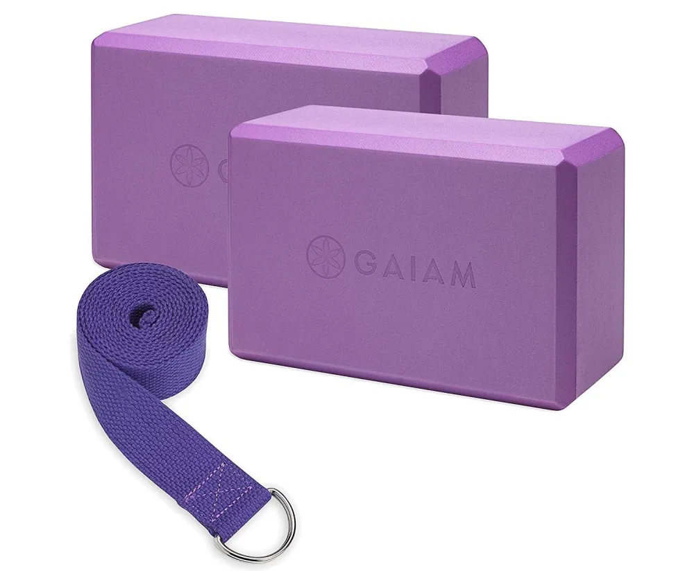 yoga black and yoga strap set