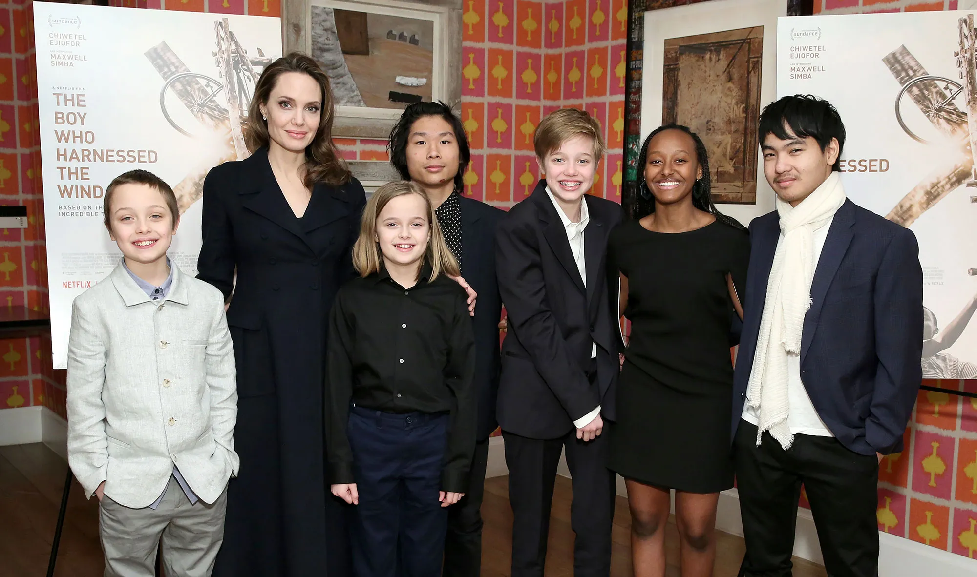 Angelina Jolie Attends NYC Movie Premiere With All 6 of Her Kids