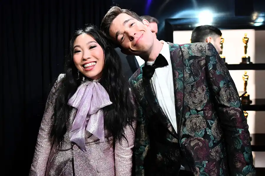 Oscars 2019 Backstage Awkwafina John Mulaney