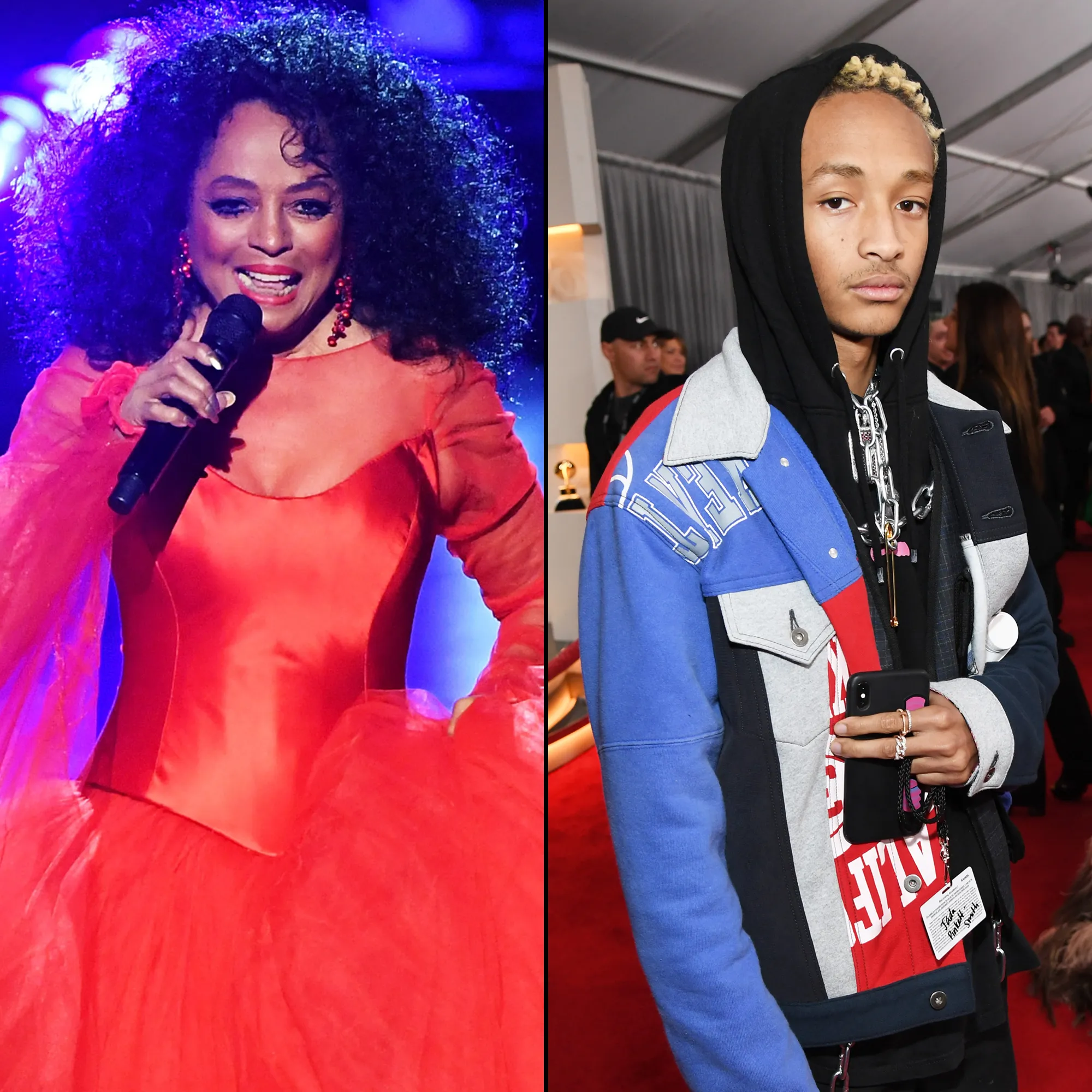 Diana Ross Hands Jaden Smith Microphone Grammys 2019