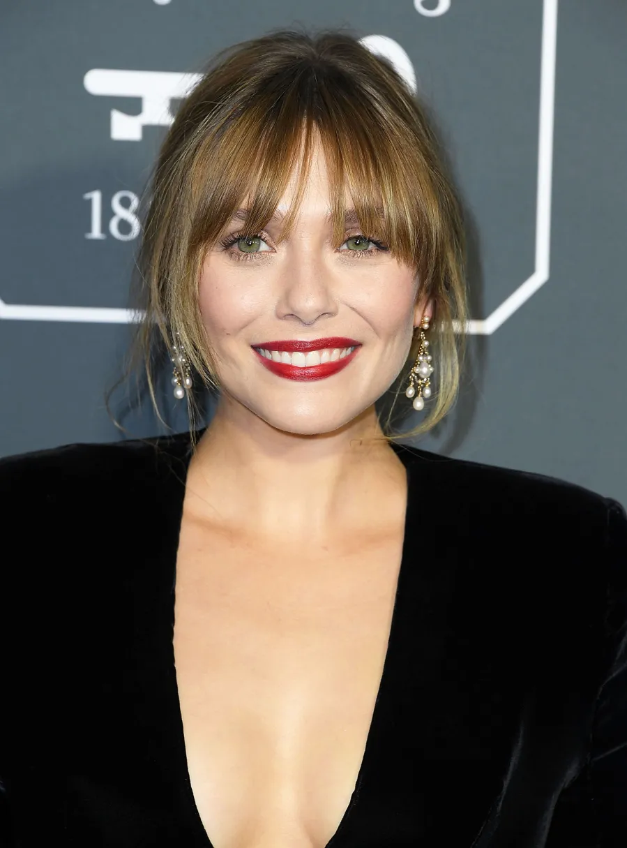 Elizabeth Olsen Celebrity Bangs: Fierce Fringe Inspo For Your Next Haircut