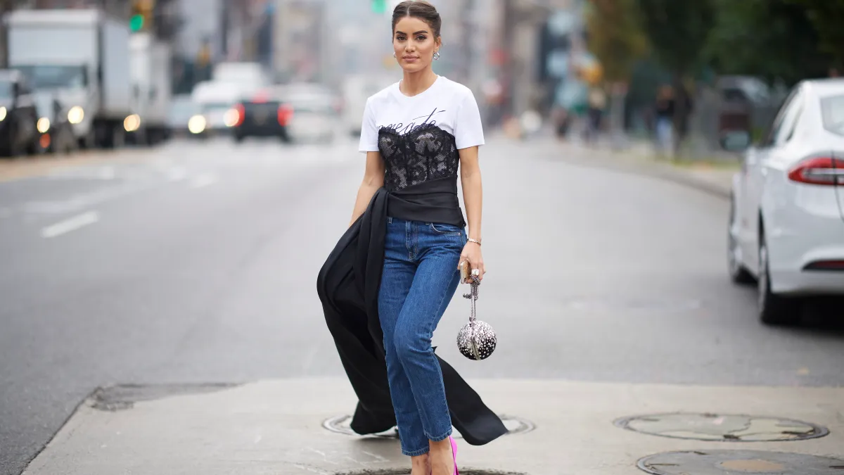 woman in skinny jeans