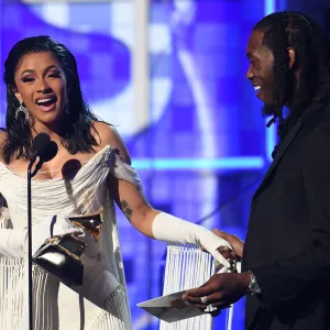 Grammys 2019: Offset Joins Cardi B on Stage After She Wins Best Rap Album