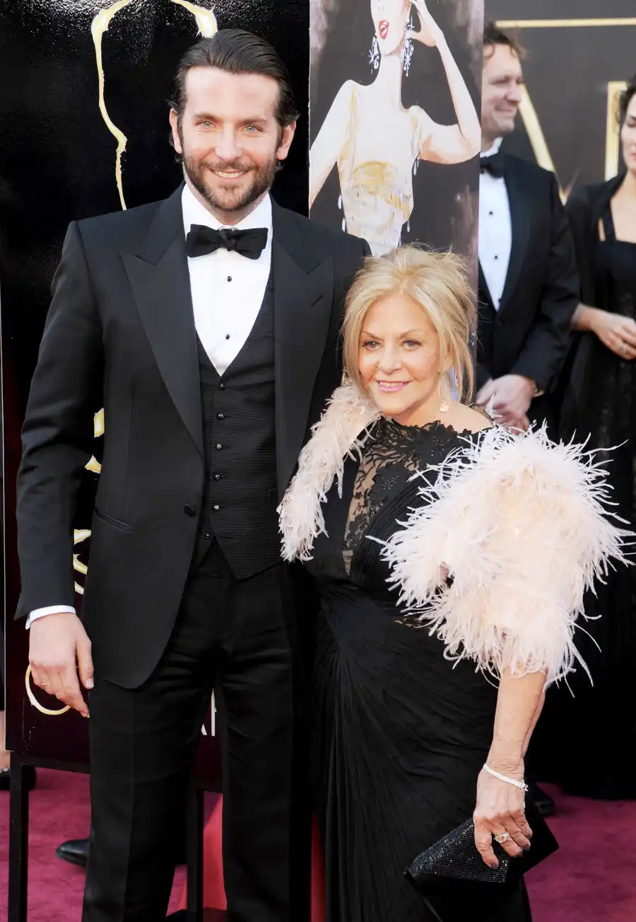Actor Bradley Cooper and mom Gloria Cooper Hottest Oscars Duos, Dates and Couples of All Time
