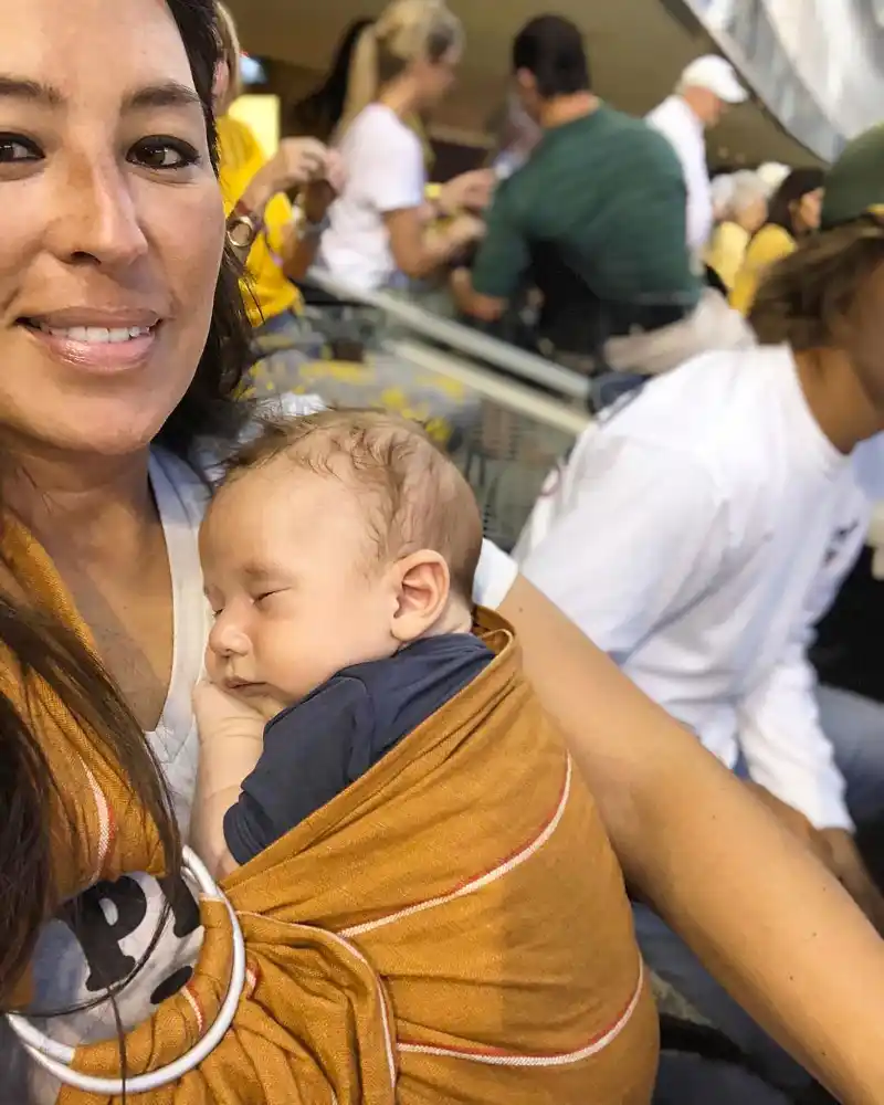 Joanna Gaines Takes 8-Month-Old Son Crew Sledding: ‘My Very Own Snow Angel’
