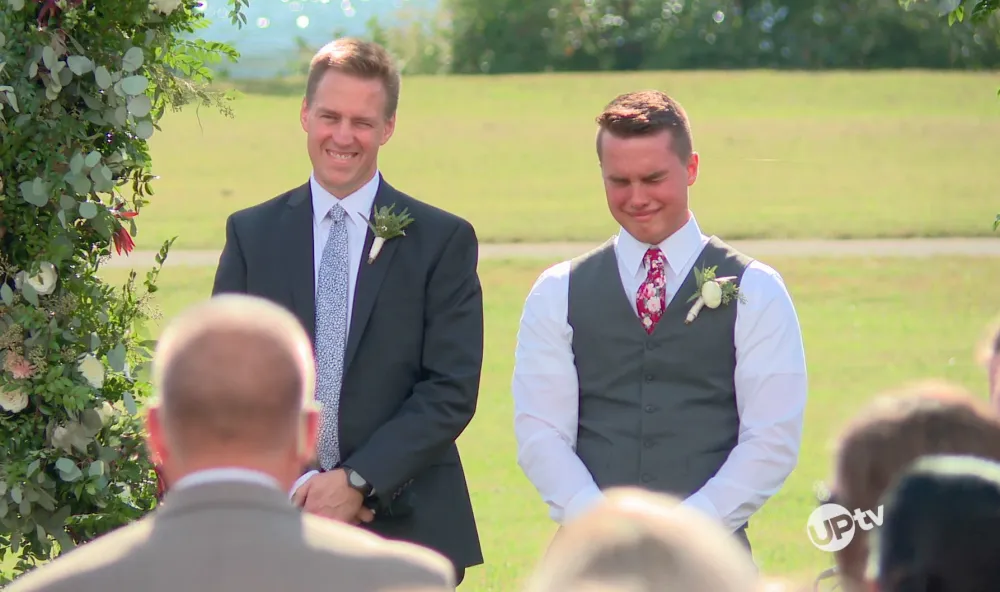 Kelton Balka Cries as Wife Josie Bates Walks Down the Aisle