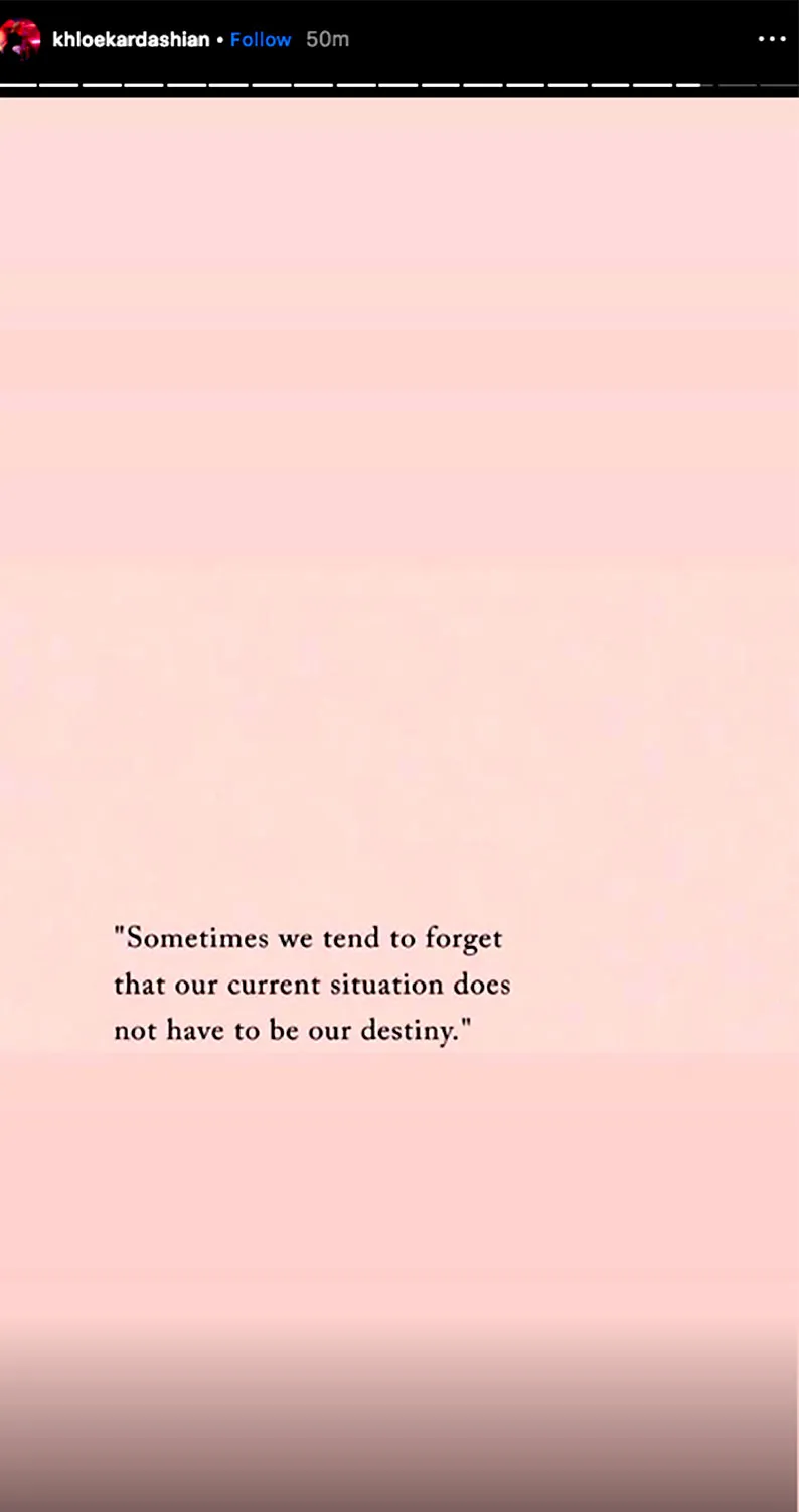 Khloe Kardashian Posts Cryptic Messges Amid Tristan Split Rumors