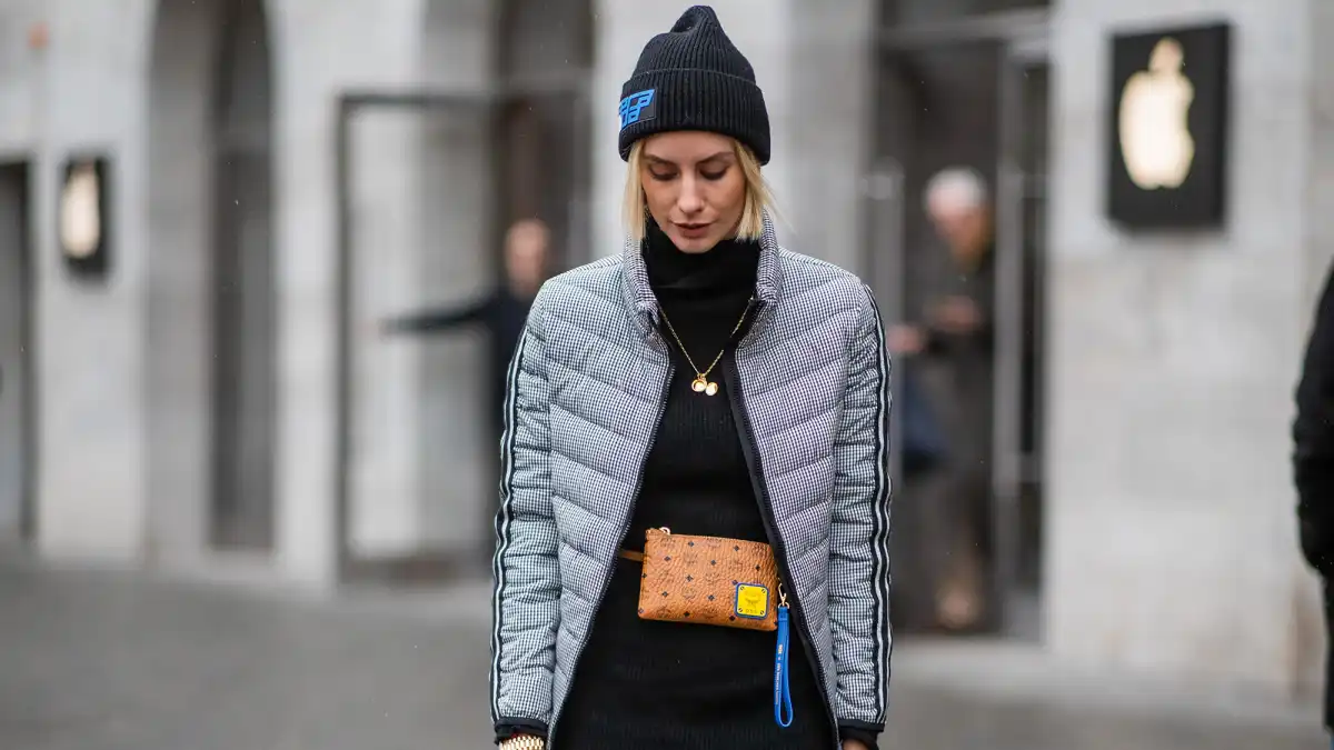 Model in Black Dress