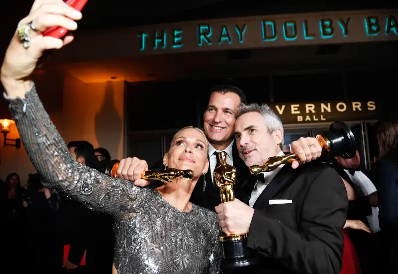 Oscars 2019 Afterparties Molly Sims Scott Stuber Alfonso Cuaron