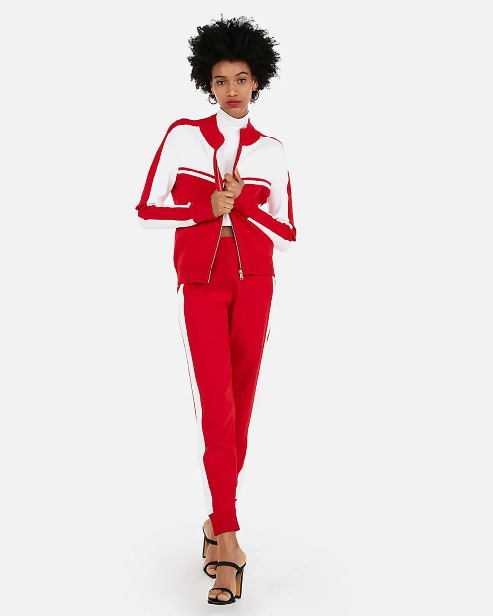 Olivia Culpo Track Pants Red