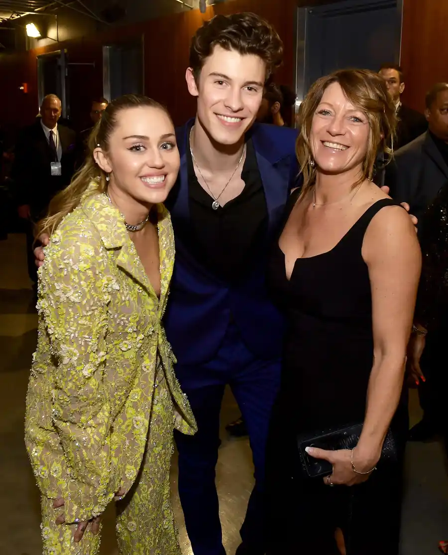 Shawn Mendes Karen Mendes miley cyrus STARS BRINGING FAMILY TO GRAMMYS 2019