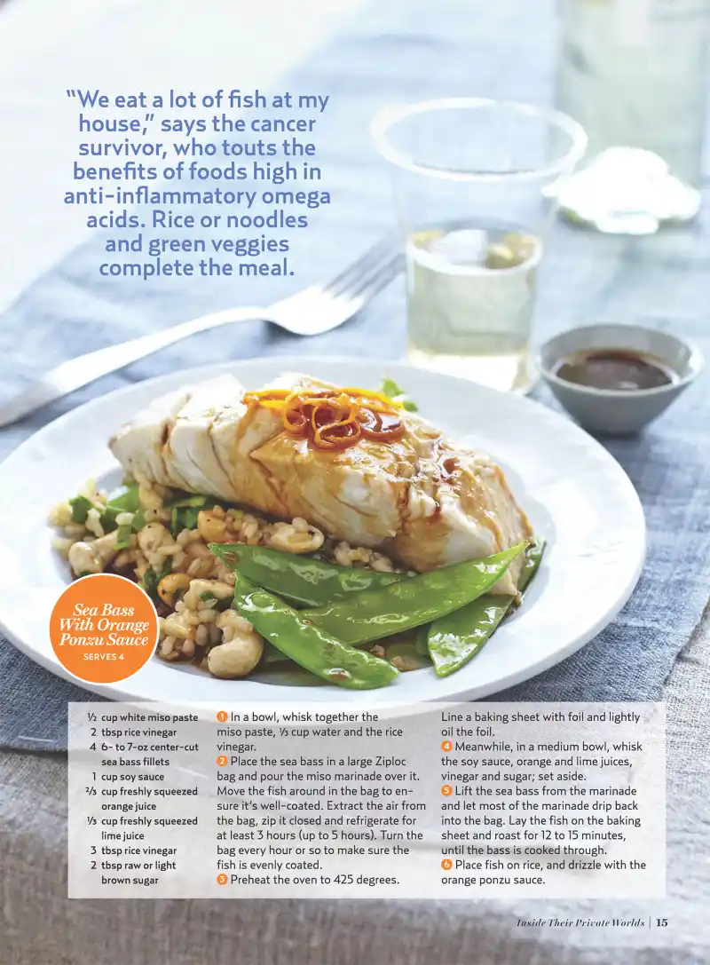 Sea Bass With Orange Ponzu Sauce