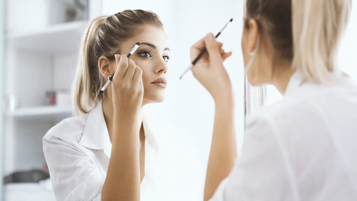 Woman Applying Makeup