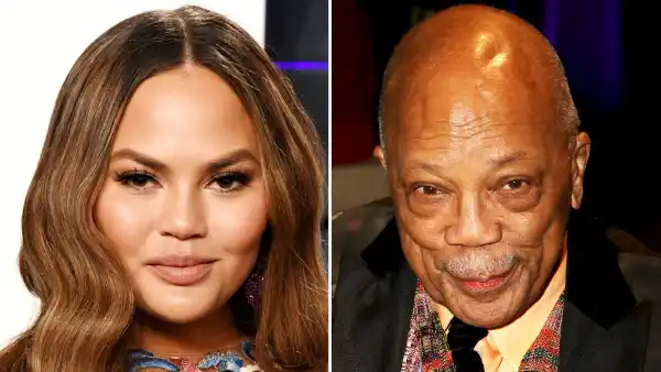 Chrissy Teigen ’Stole Some Shrimp’ From Quincy Jones’ Plate at Oscar Afterparty Chrissy Teigen Quincy Jones