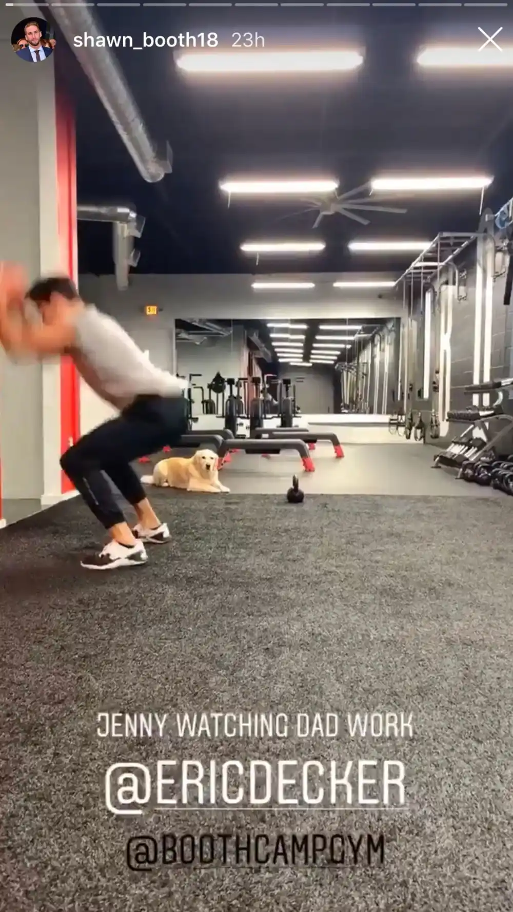 Eric Decker&rsquo;s Dog Accompanies Him to a Workout at shawn Booths gym