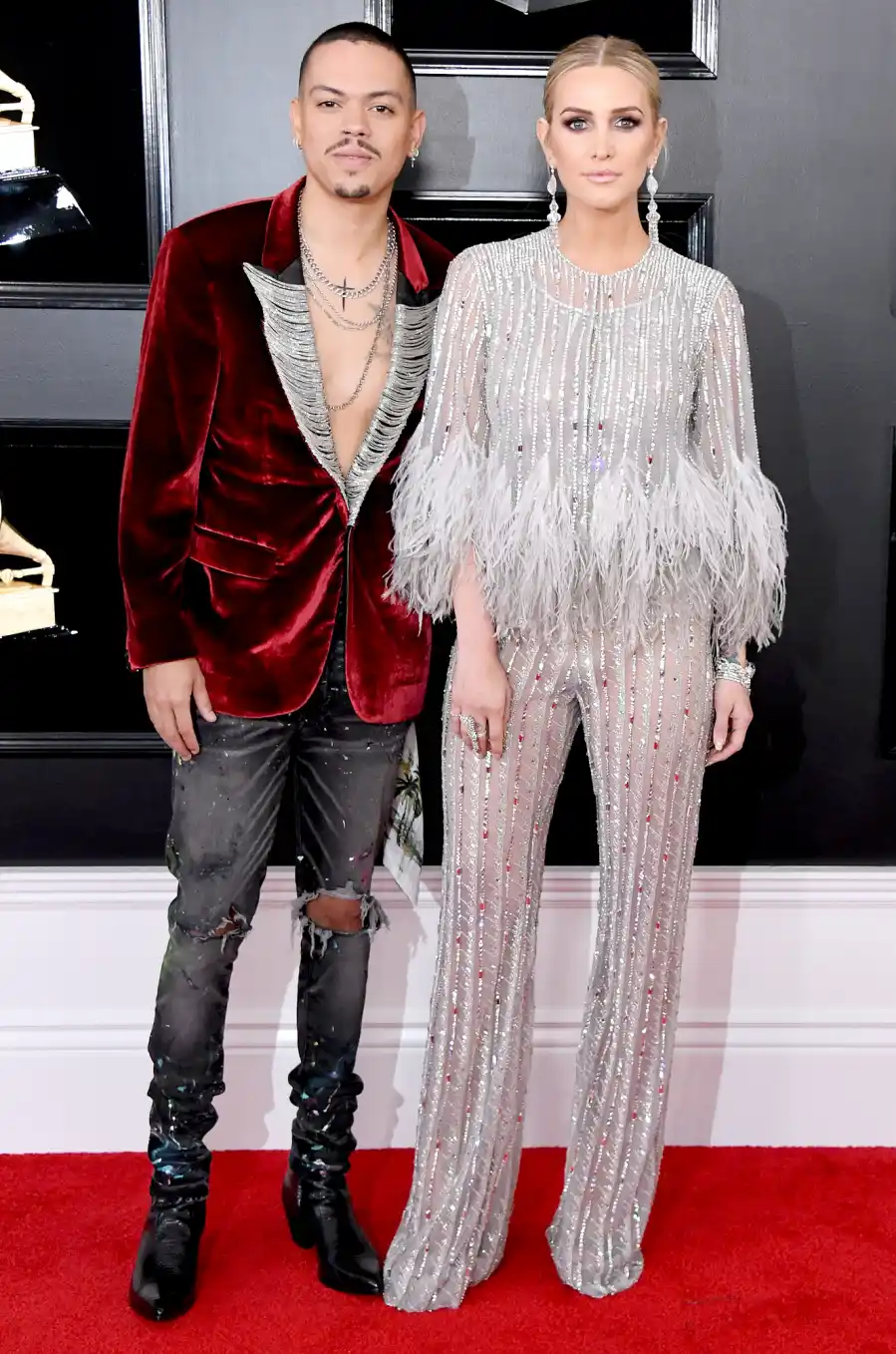 evan-ross-ashlee-simpson-grammys-2019