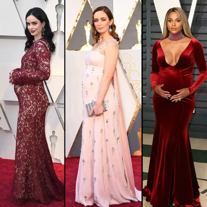 oscars 2019 Krysten Ritter and Emily Blunt and Ciara Pregnant Celebrities Showing Off Their Baby Bumps on the Oscars Red Carpet