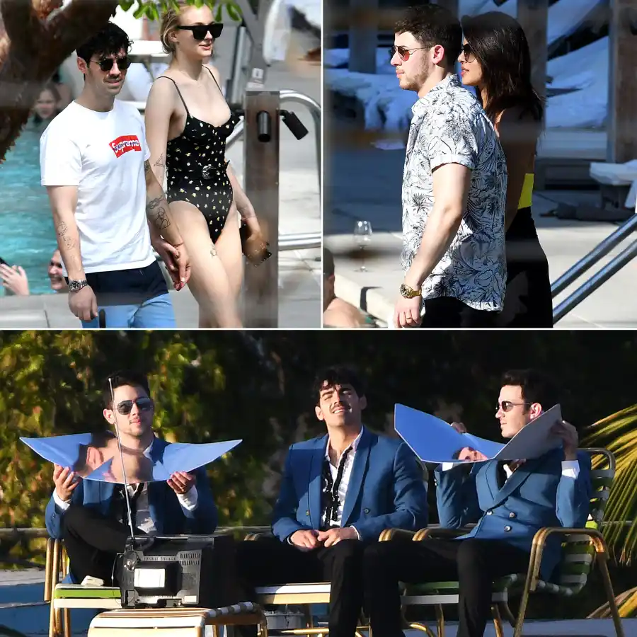 Jonas Brothers Vacation With Sophie and Priyanka in Miami