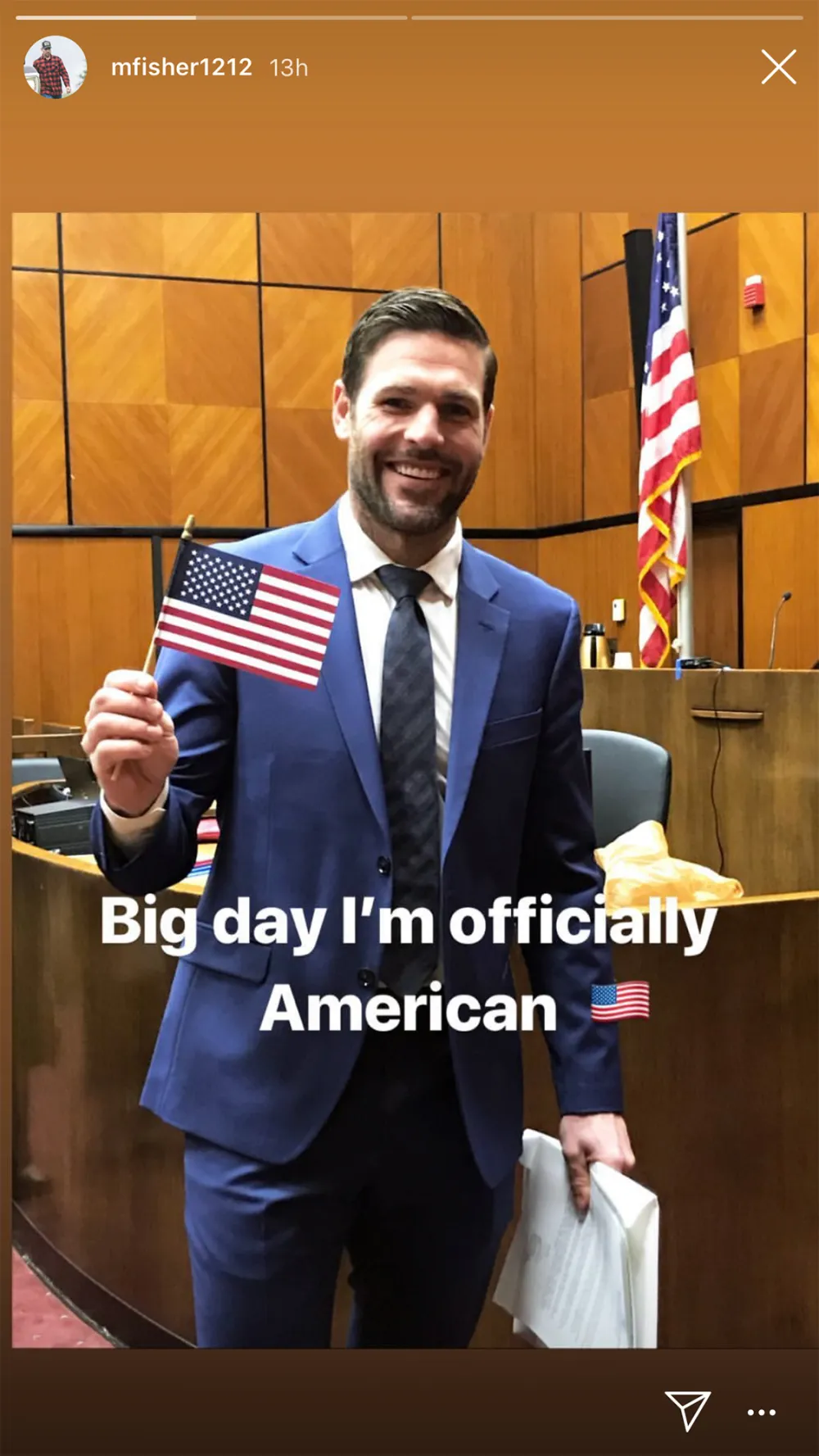 Carrie Underwood&rsquo;s Husband Mike Fisher Becomes an American Citizen: &lsquo;Big Day&rsquo;