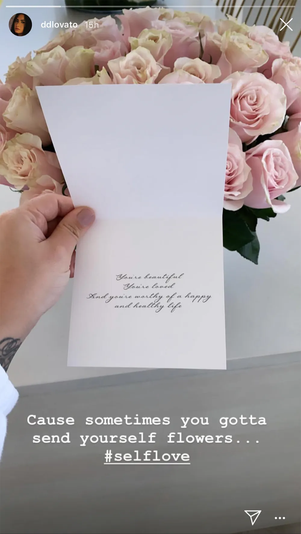 Demi Lovato Sends Herself Flower Bouquet After Split From Henri Levy and Return to Treatment