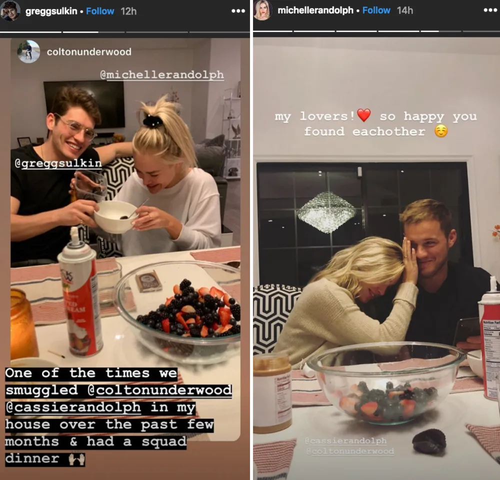 Gregg Sulkin and Michelle Randolph Send Best Wishes to Colton Underwood and Cassie Randolph 2