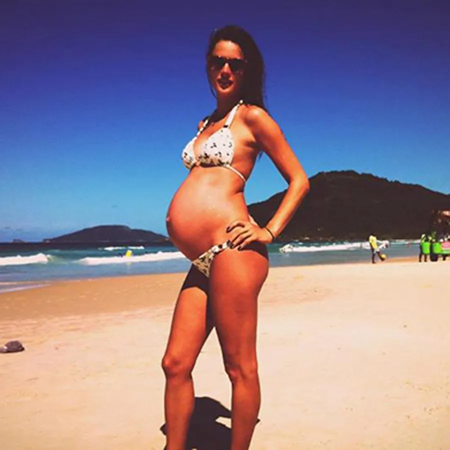 Jessica Simpson and More Pregnant Celebs Showing Off Third Trimester Baby Bumps in Bikinis