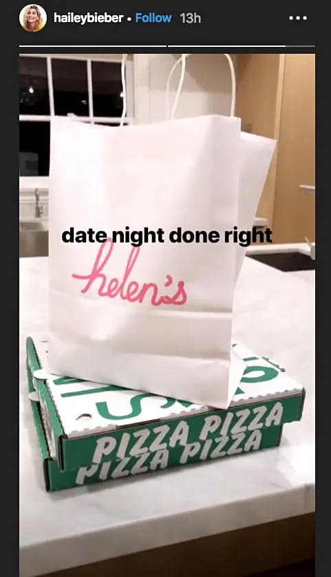 Hailey Baldwin&rsquo;s &lsquo;Favorite&rsquo; Date Night With Justin Bieber Involves Pizza